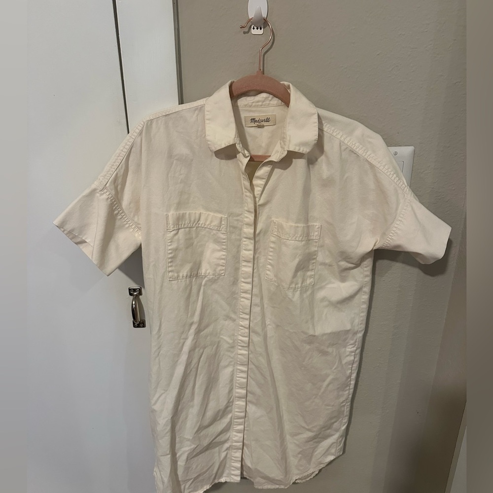 Madewell White T-Shirt Dress